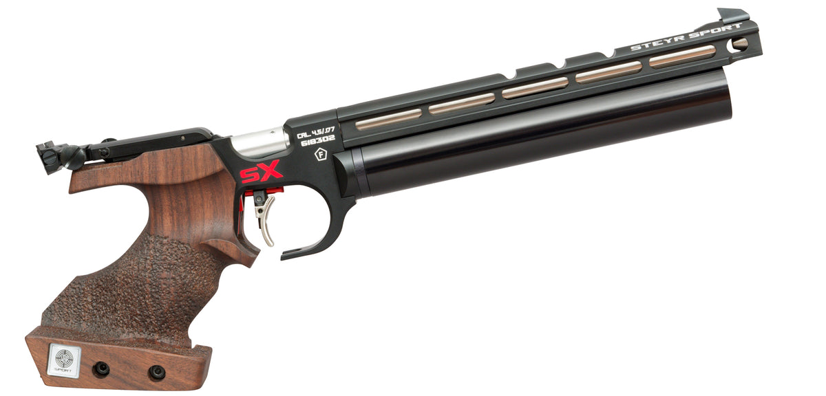 Steyr EVO 10E SX – pistolet pneumatyczny ze spustem elektronicznym, wersja czarna