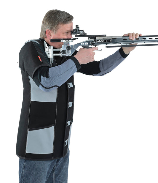 ahg Benchrest Super Match – kurtka strzelecka szaro-czarna