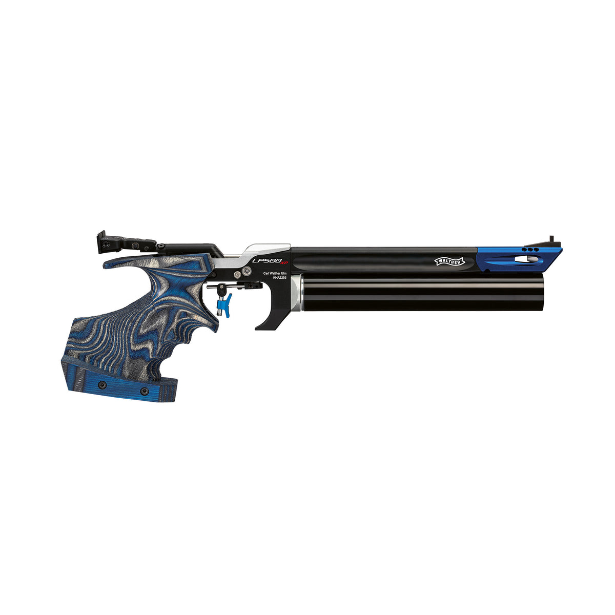 Walther LP500 Expert XP – pistolet pneumatyczny, chwyt 3D Blue Angel