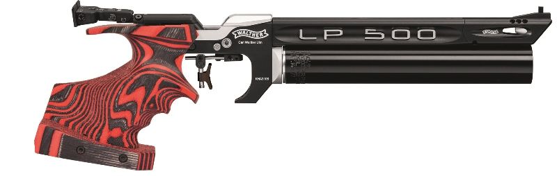 Walther LP500 Expert Red Devil z czerwonym chwytem 3D ze sklejki