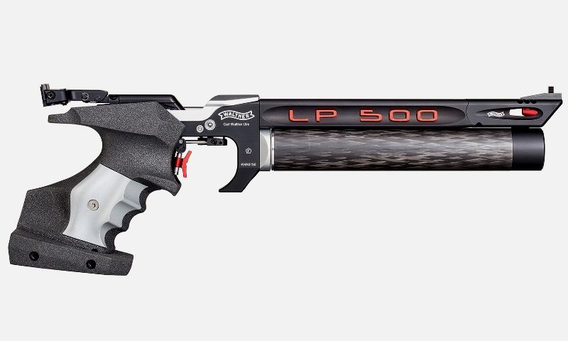 Walther LP500 Meister Manufaktur Rot ze spustem mechanicznym i szarym chwytem 5D
