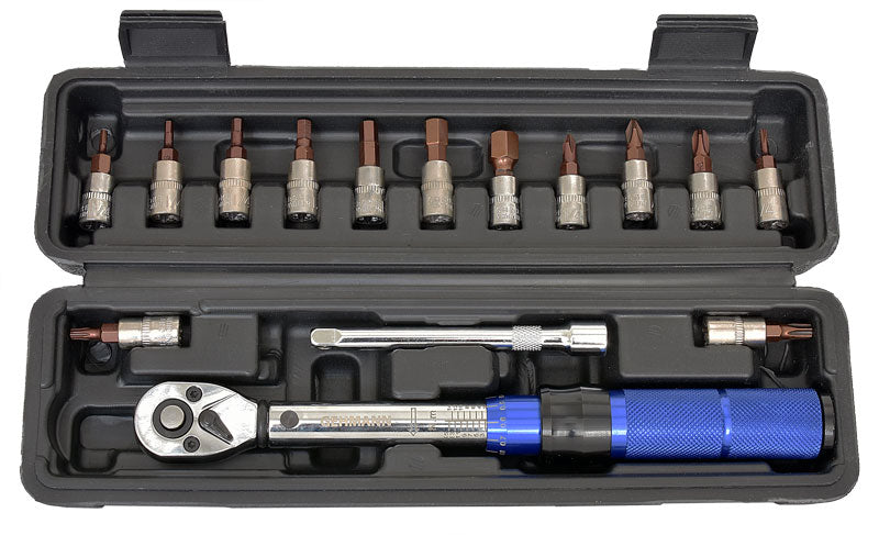Klucz dynamometryczny Torque Master 2–15 Nm z 13 końcówkami