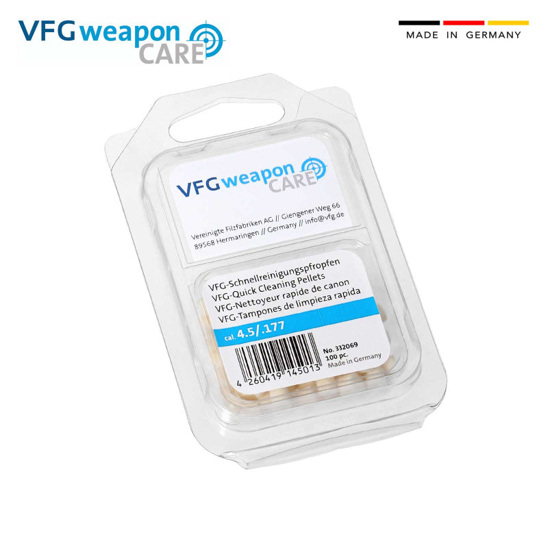 VFG filce do szybkiego czyszczenia lufy 4,5 mm, 100 sztuk